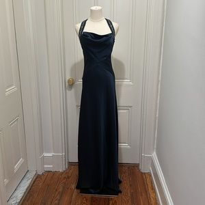 NWT BCBG navy long gown